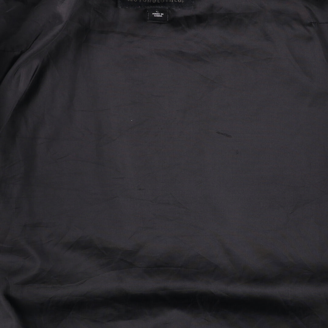 Harley-Davidson Eagle Pattern Cotton Blouson Men's Size L cotton black type Vintage Second Hand