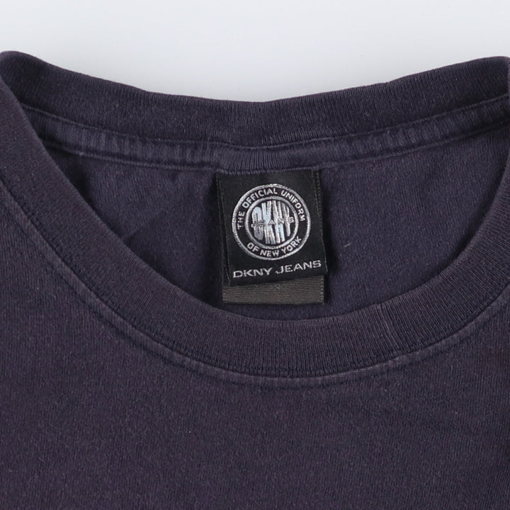 90'S Donna Karan New York DKNY JEANS Short Sleeve Logo T-Shirt, Made in USA, Men's XL, Vintage cotton black type Vintage Second Hand