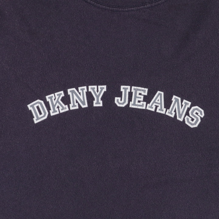 90'S Donna Karan New York DKNY JEANS Short Sleeve Logo T-Shirt, Made in USA, Men's XL, Vintage cotton black type Vintage Second Hand