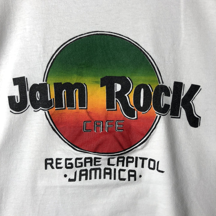 Vintage 1980'S Hanes 100% Cotton Blue Tag Jam Rock Cafe Parody Advertising T-Shirt, Men's XL cotton white type Vintage Second Hand