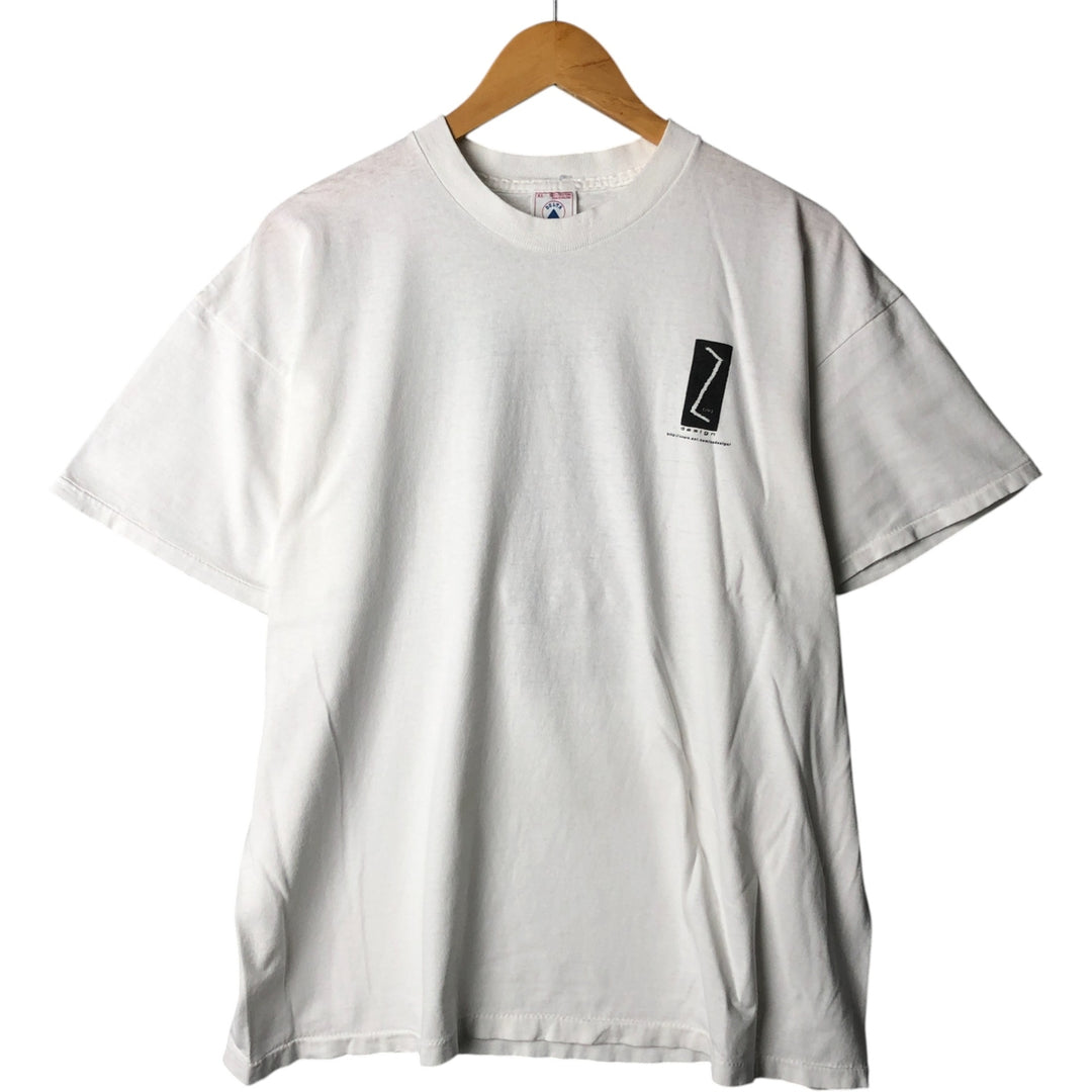 Vintage 90'S Delta ZE DESIGN advertising T-shirt, men's size XL cotton white type Vintage Second Hand