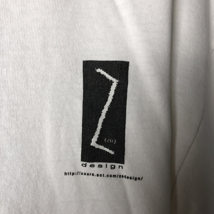 Vintage 90'S Delta ZE DESIGN advertising T-shirt, men's size XL cotton white type Vintage Second Hand
