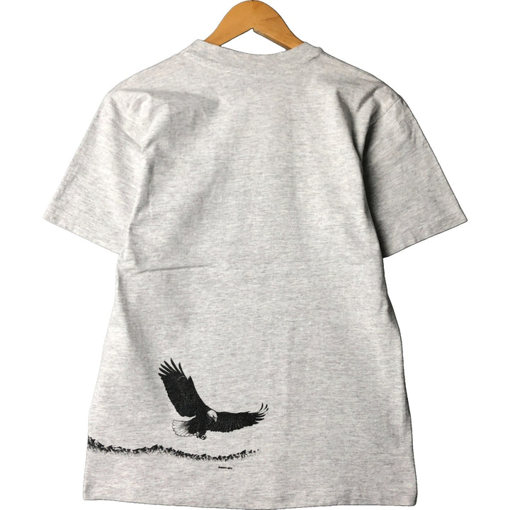 Vintage Eagle Pattern Animal T-shirt, Men's Size Small unclear gray type Vintage Second Hand