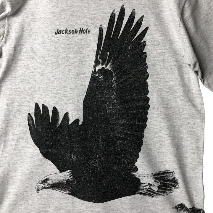 Vintage Eagle Pattern Animal T-shirt, Men's Size Small unclear gray type Vintage Second Hand
