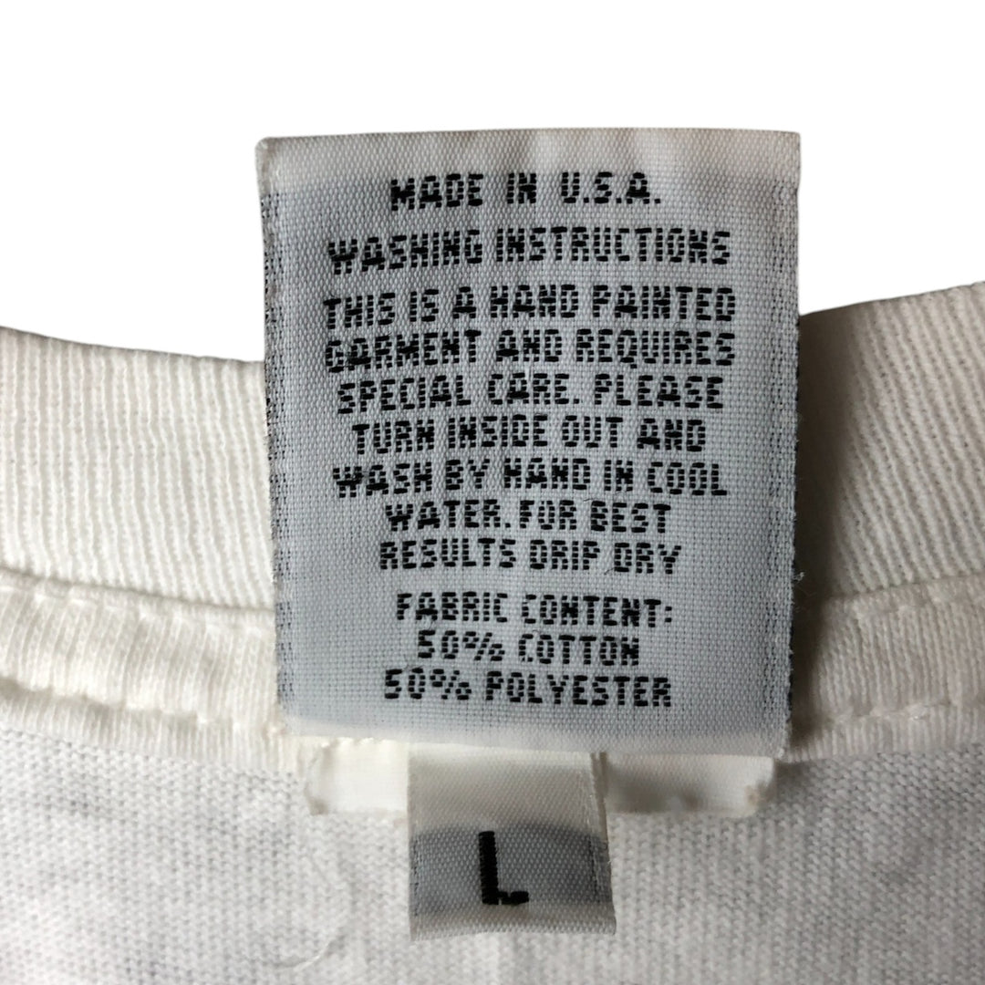 Vintage 90'S LANNA ROGEAS ORIGINALS Rhodesian Ridgeback Dog Print Animal T-Shirt, Made in USA, Men's Size L cotton white type Vintage Second Hand