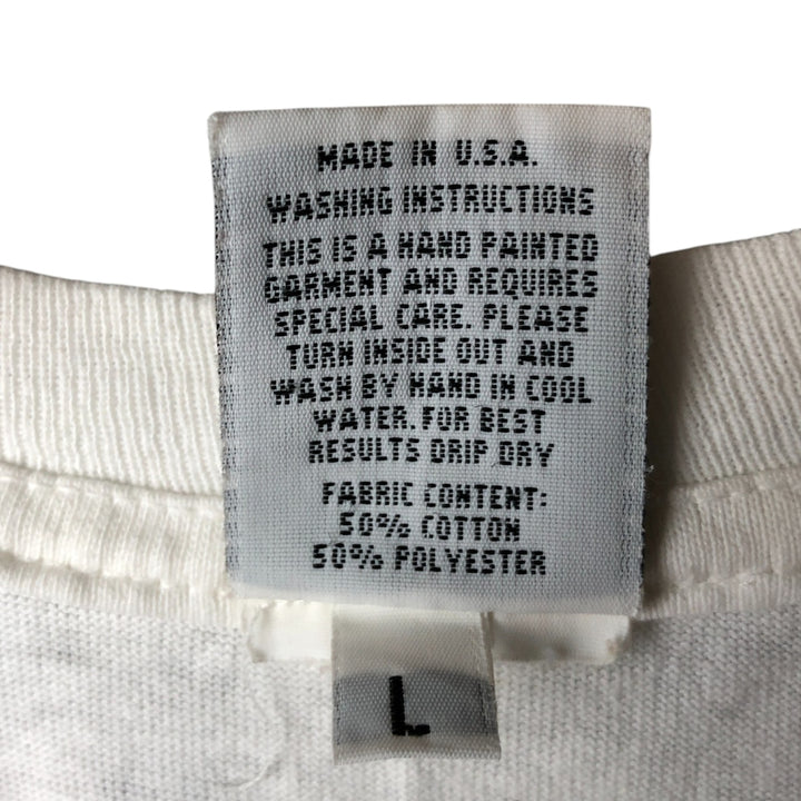 Vintage 90'S LANNA ROGEAS ORIGINALS Rhodesian Ridgeback Dog Print Animal T-Shirt, Made in USA, Men's Size L cotton white type Vintage Second Hand