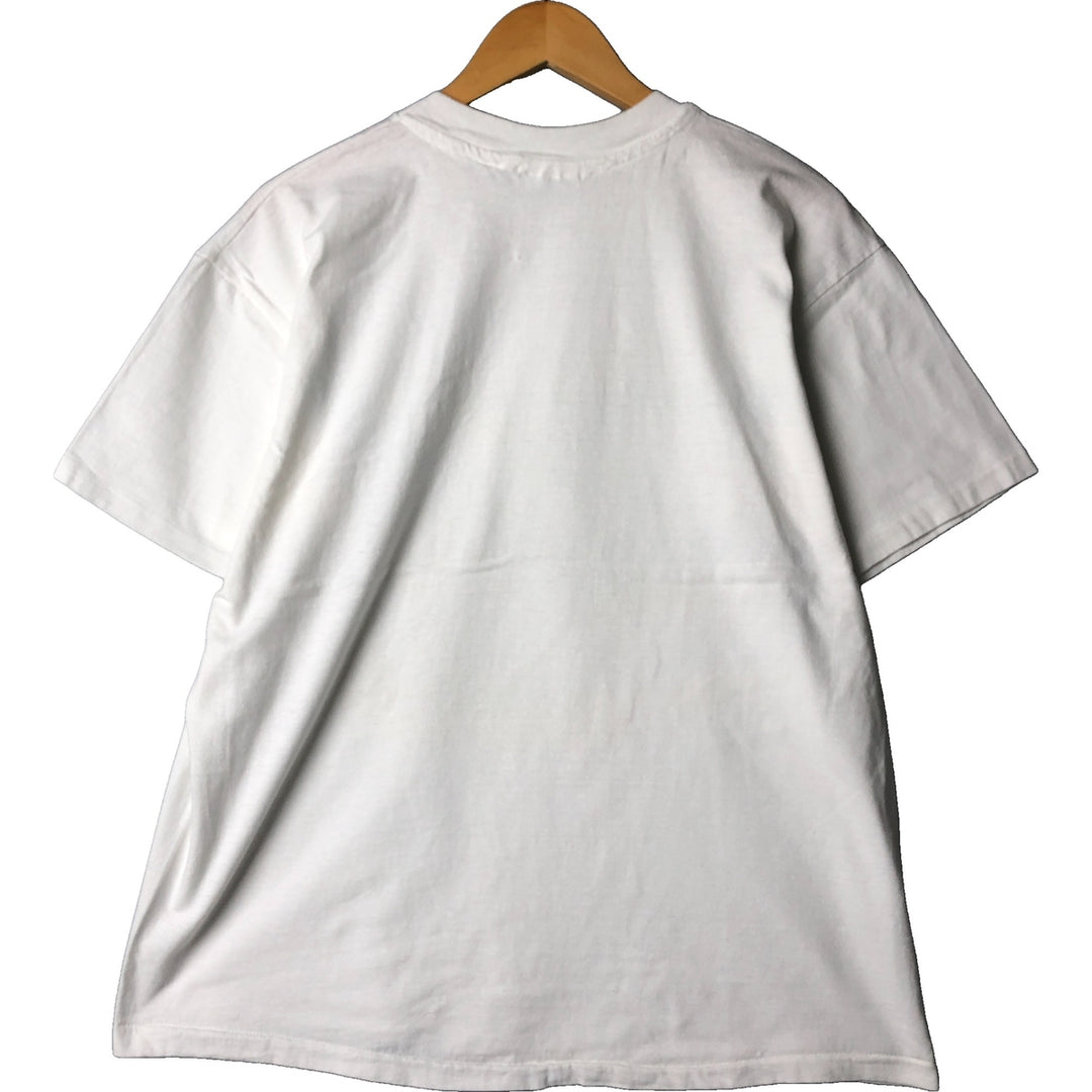 Vintage 90'S Hanes Beefy-T Blue Tag Fish Print Animal T-Shirt, Made in USA, Men's Size XL cotton white type Vintage Second Hand