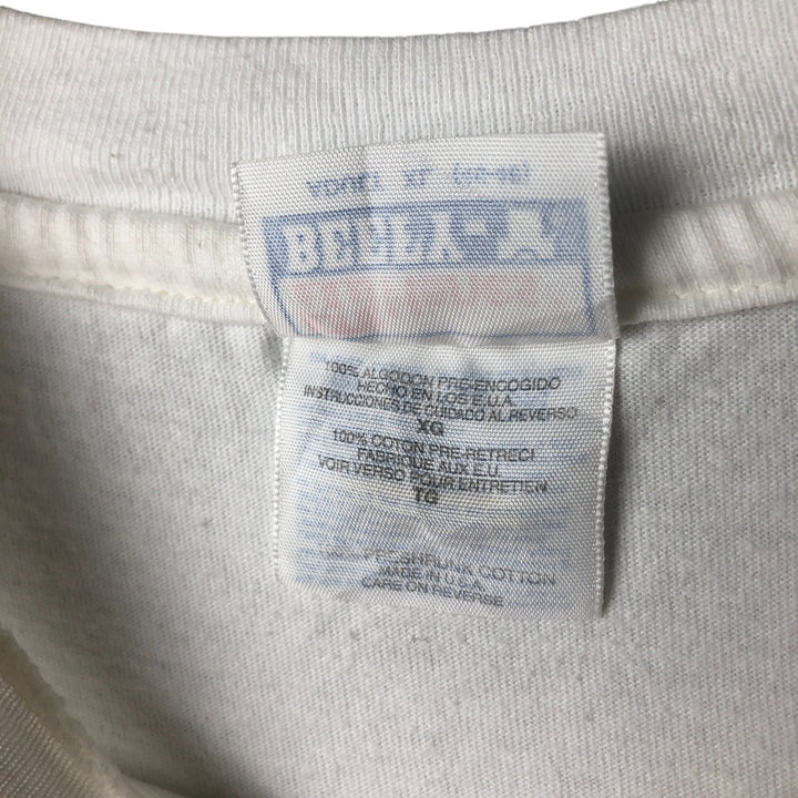 Vintage 90'S Hanes Beefy-T Blue Tag Fish Print Animal T-Shirt, Made in USA, Men's Size XL cotton white type Vintage Second Hand