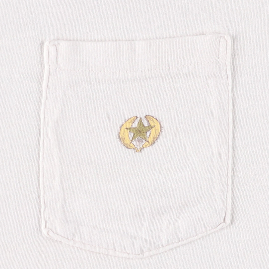 90'S Vintage Banana Republic Animal Pattern Short Sleeve Logo T-Shirt, Men's Size L unclear white type Vintage Second Hand
