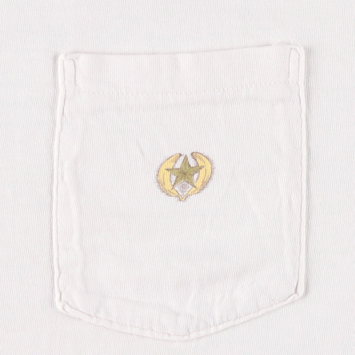 90'S Vintage Banana Republic Animal Pattern Short Sleeve Logo T-Shirt, Men's Size L unclear white type Vintage Second Hand