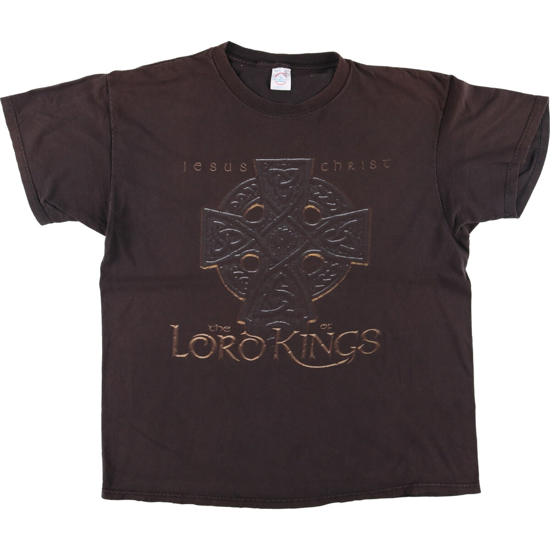 Delta DELTA THE LORD OF KINGS Made in USA Men's XL cotton red type reddish brown Vintage Second Hand