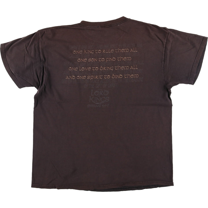 Delta DELTA THE LORD OF KINGS Made in USA Men's XL cotton red type reddish brown Vintage Second Hand