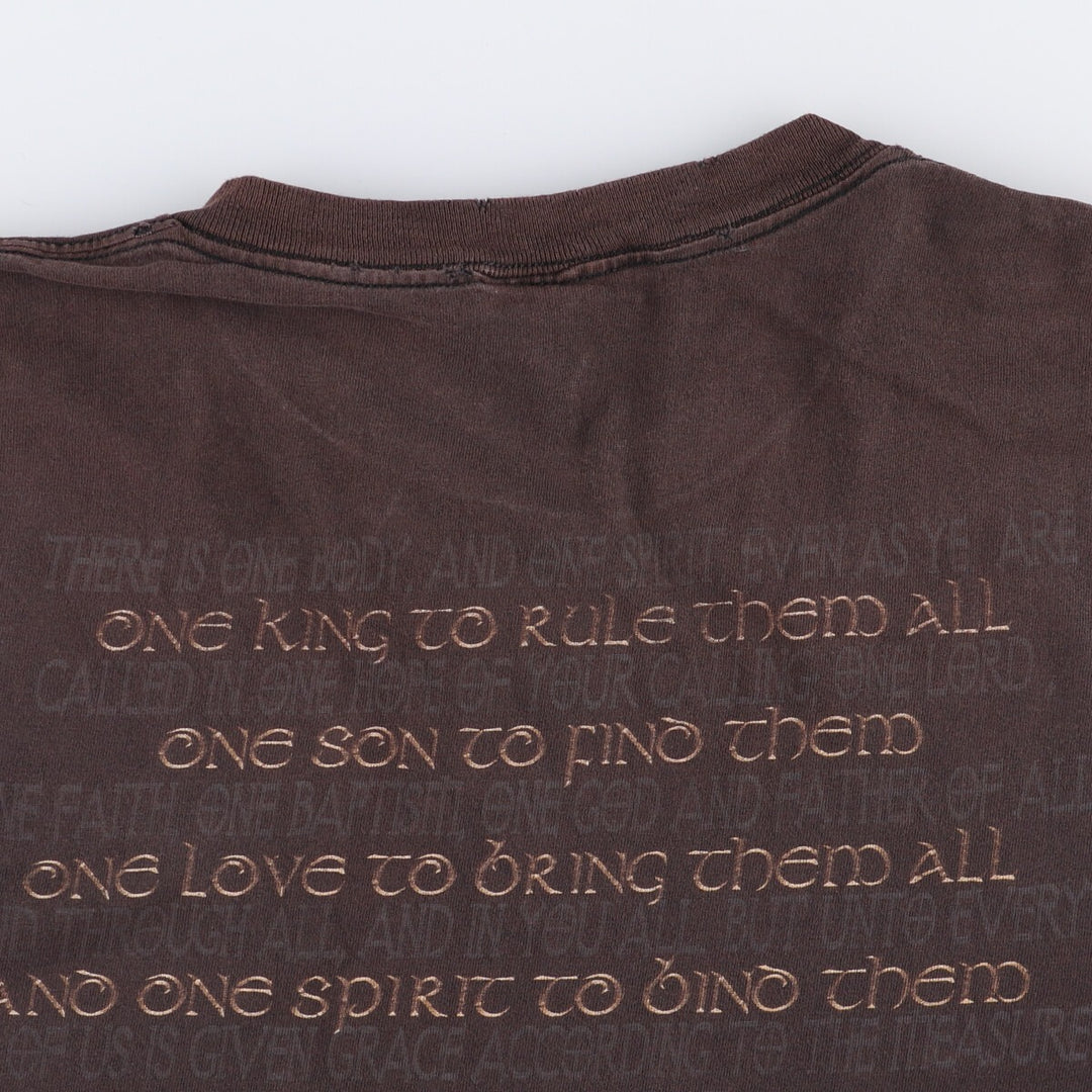Delta DELTA THE LORD OF KINGS Made in USA Men's XL cotton red type reddish brown Vintage Second Hand