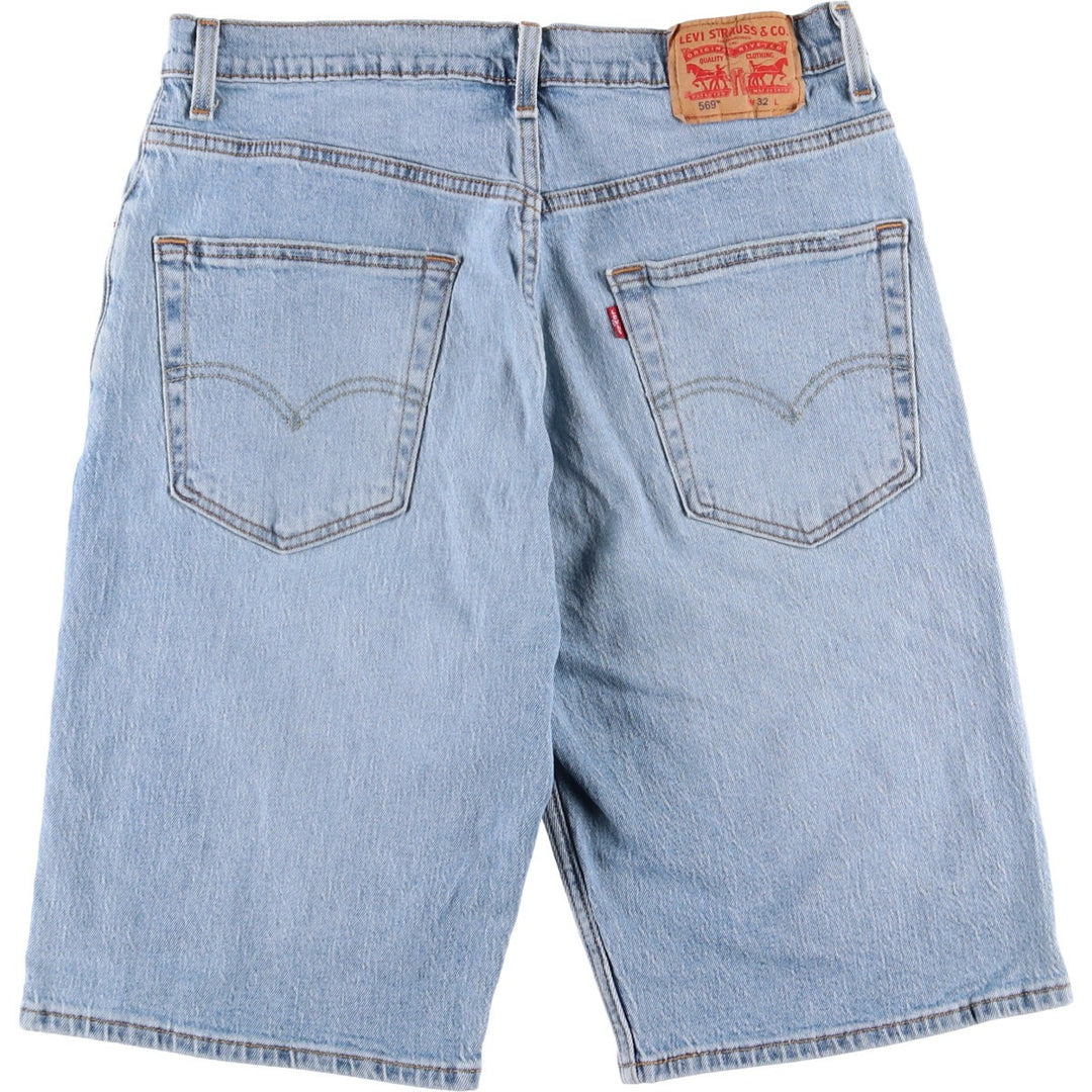 Levi's 569 denim shorts, half pants, men's size w34 cotton blue type Vintage Second Hand
