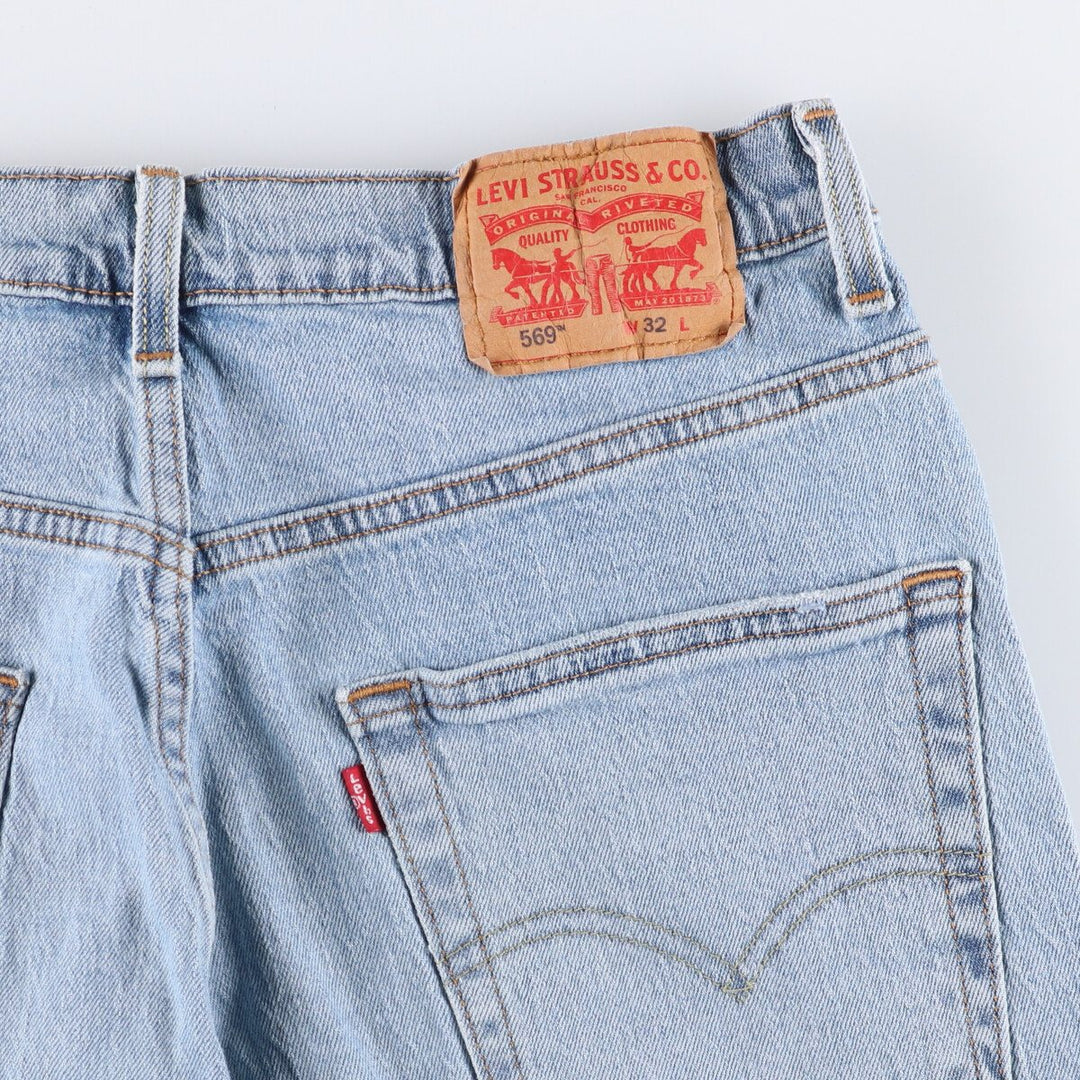 Levi's 569 denim shorts, half pants, men's size w34 cotton blue type Vintage Second Hand