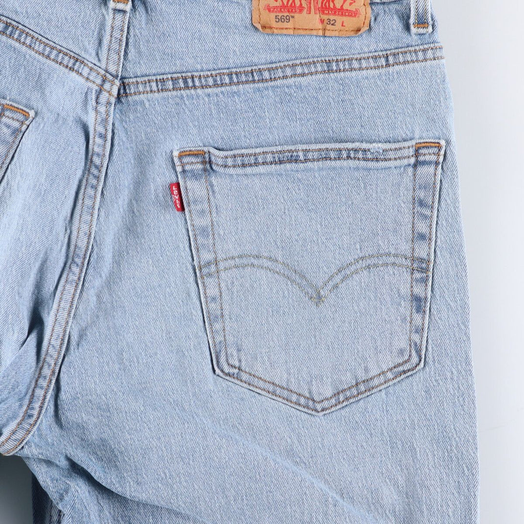 Levi's 569 denim shorts, half pants, men's size w34 cotton blue type Vintage Second Hand