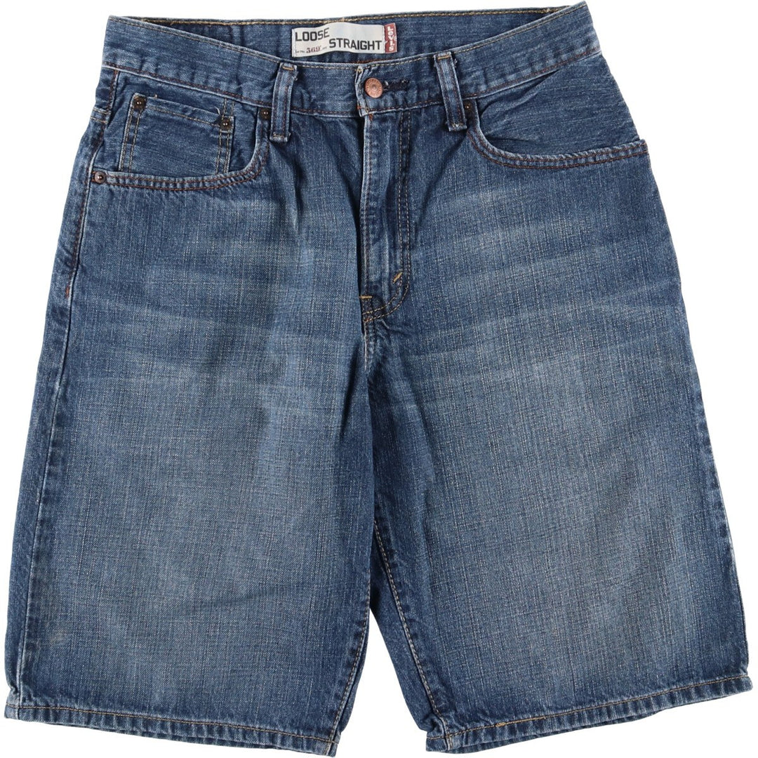 Levi's 569 LOOSE STRAIGHT denim shorts, half pants, men's w31 equivalent cotton blue type Vintage Second Hand