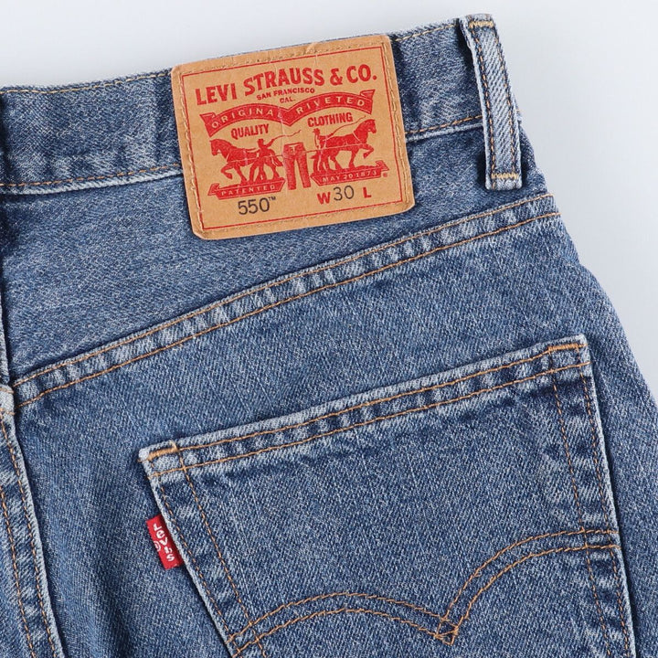 Levi's 550 denim shorts, short pants, men's size w30 cotton blue type Vintage Second Hand