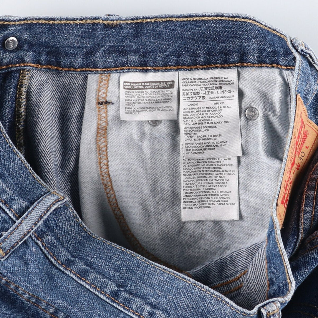 Levi's 550 denim shorts, short pants, men's size w30 cotton blue type Vintage Second Hand
