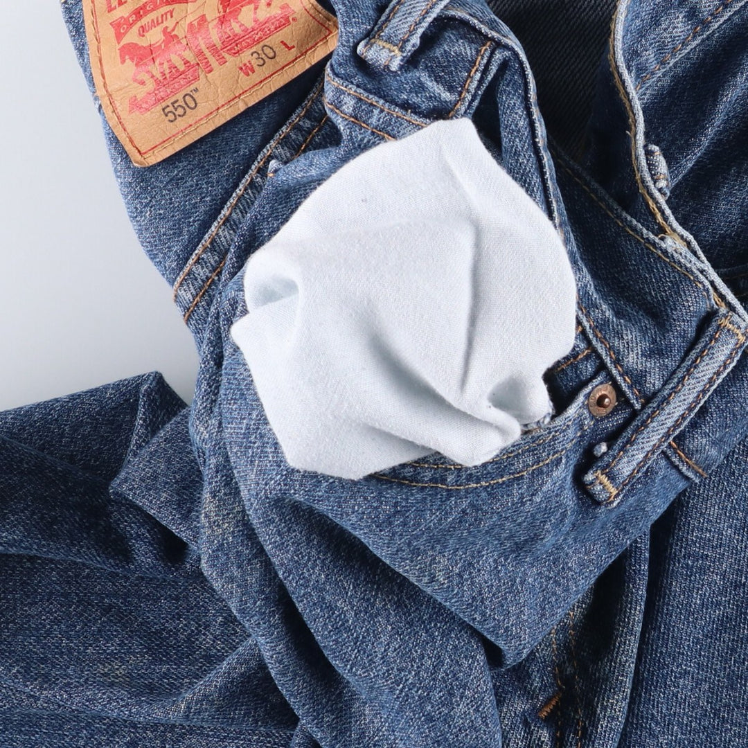 Levi's 550 denim shorts, short pants, men's size w30 cotton blue type Vintage Second Hand