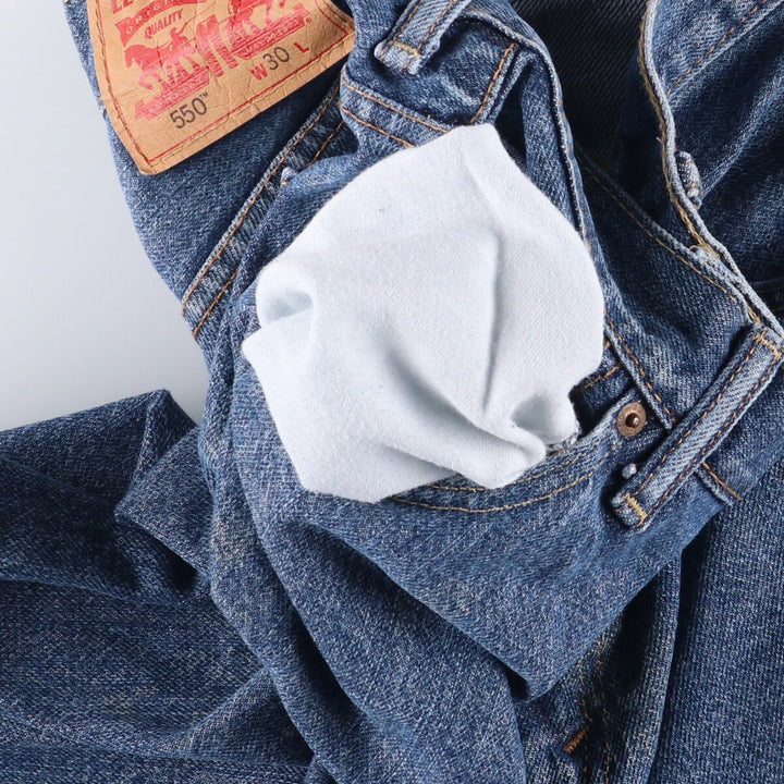 Levi's 550 denim shorts, short pants, men's size w30 cotton blue type Vintage Second Hand