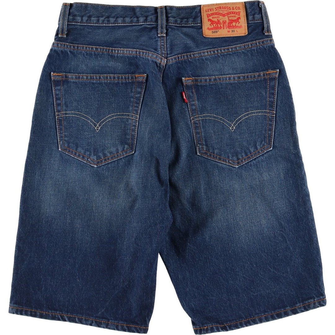 Levi's denim shorts, half pants, men's size w31 cotton blue type Vintage Second Hand