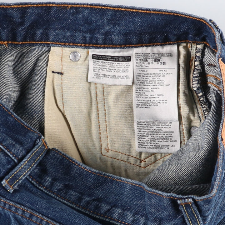 Levi's denim shorts, half pants, men's size w31 cotton blue type Vintage Second Hand