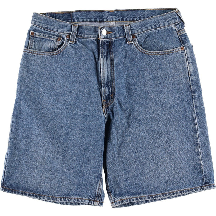 Levi's 550 denim shorts, short pants for men, size W35 cotton blue type Vintage Second Hand