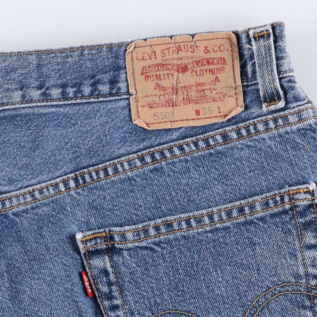 Levi's 550 denim shorts, short pants for men, size W35 cotton blue type Vintage Second Hand