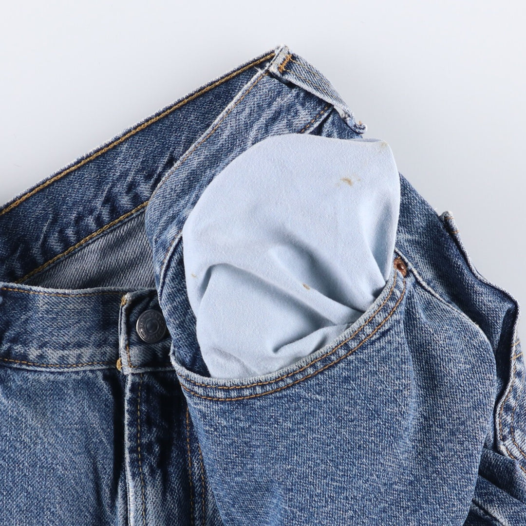 Levi's 550 denim shorts, short pants for men, size W35 cotton blue type Vintage Second Hand