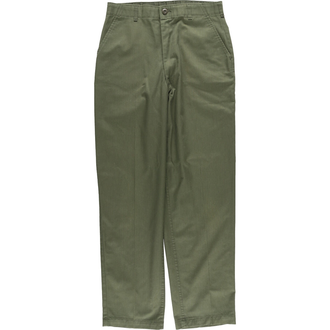 80'S US military genuine military baker pants made in USA 32x31 men's w31 equivalent vintage polyester Khaki type Vintage Second Hand