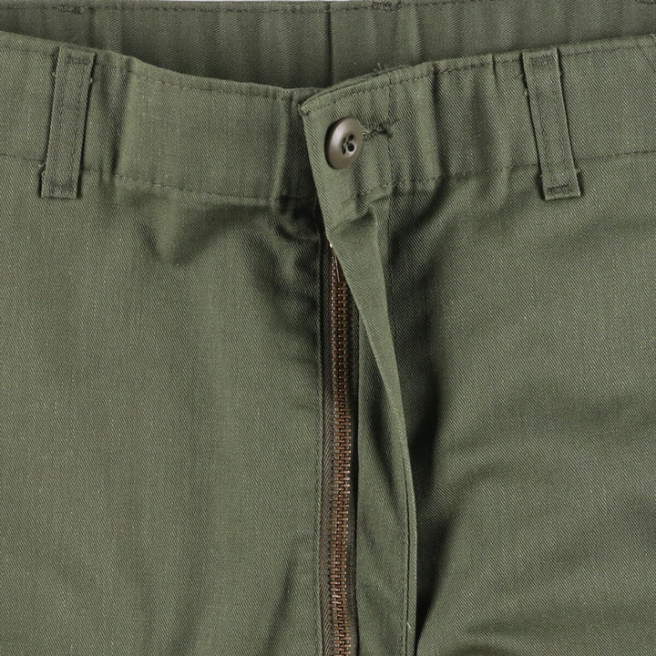 80'S US military genuine military baker pants made in USA 32x31 men's w31 equivalent vintage polyester Khaki type Vintage Second Hand