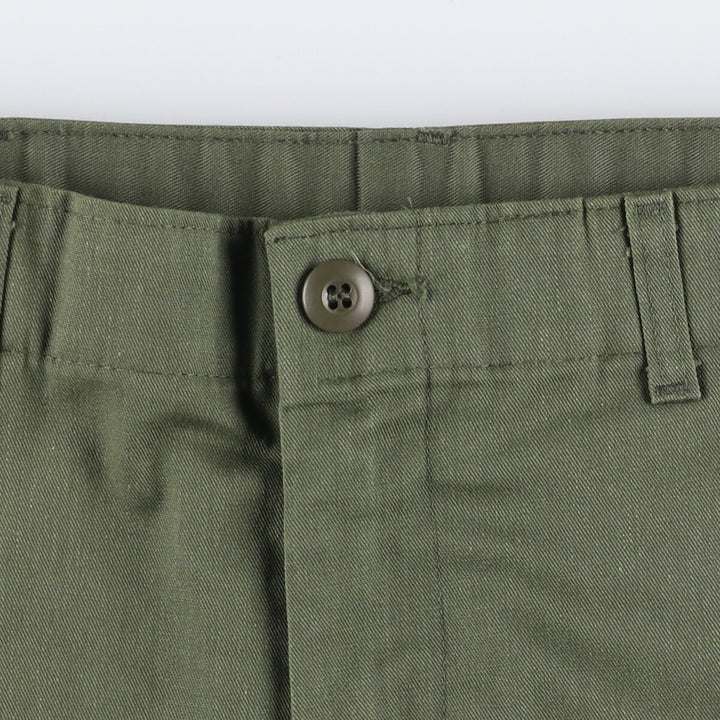 80'S US military genuine military baker pants made in USA 32x31 men's w31 equivalent vintage polyester Khaki type Vintage Second Hand