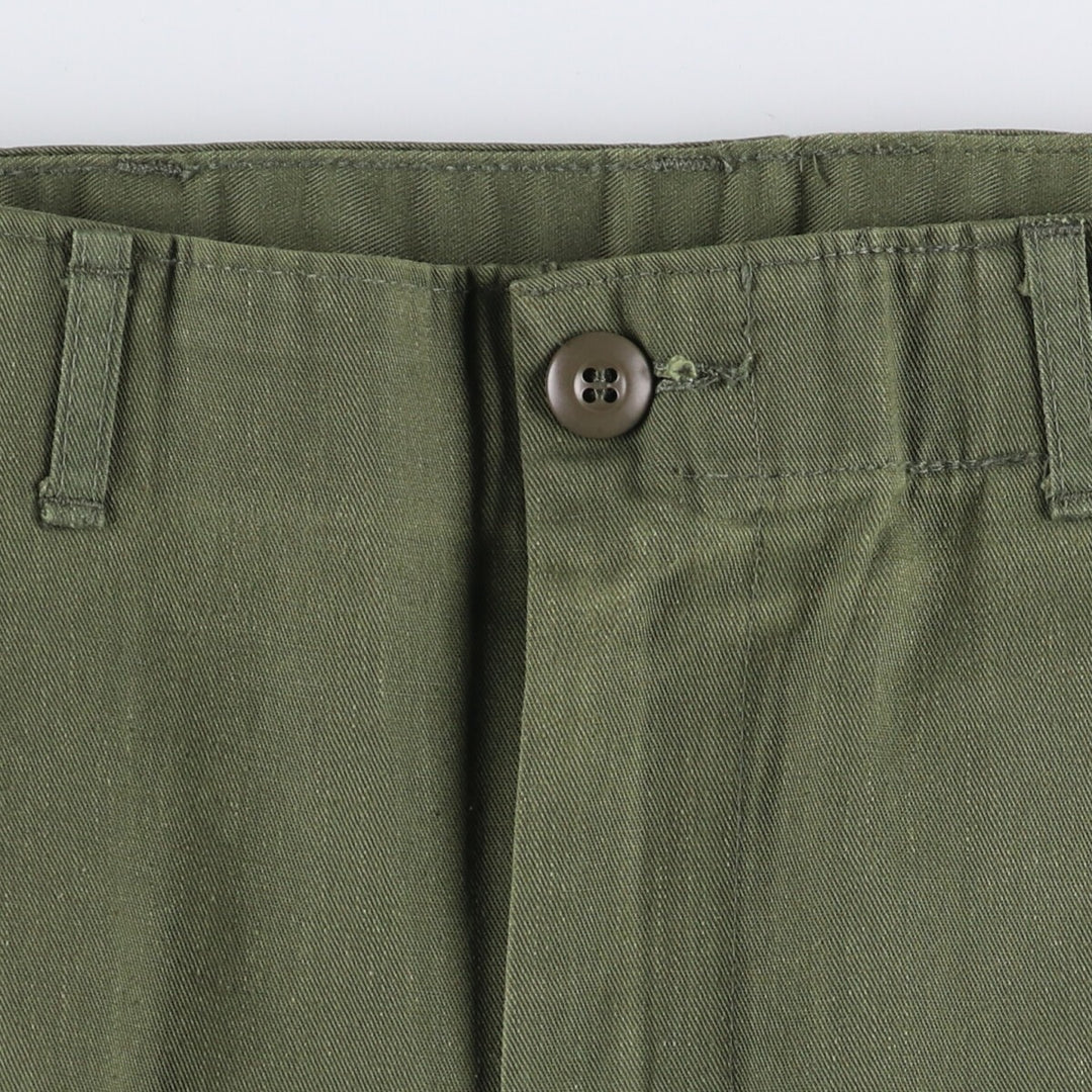 80'S US military genuine military baker pants made in USA men's w31 equivalent vintage polyester Khaki type Vintage Second Hand