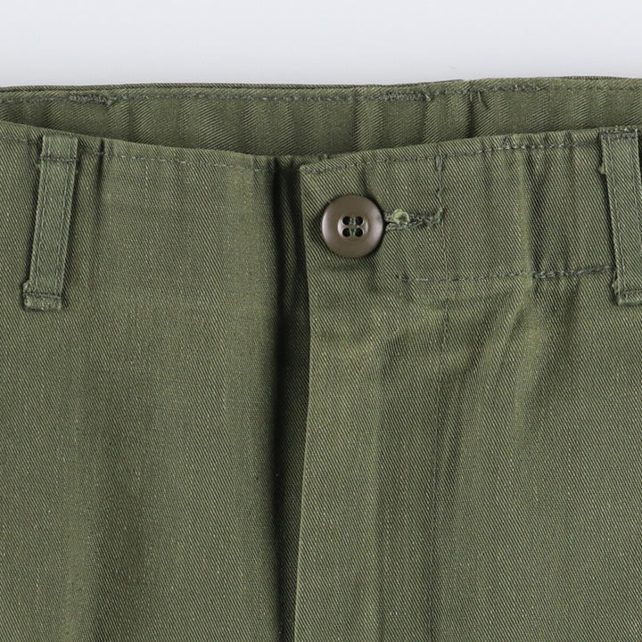 80'S US military genuine military baker pants made in USA men's w31 equivalent vintage polyester Khaki type Vintage Second Hand