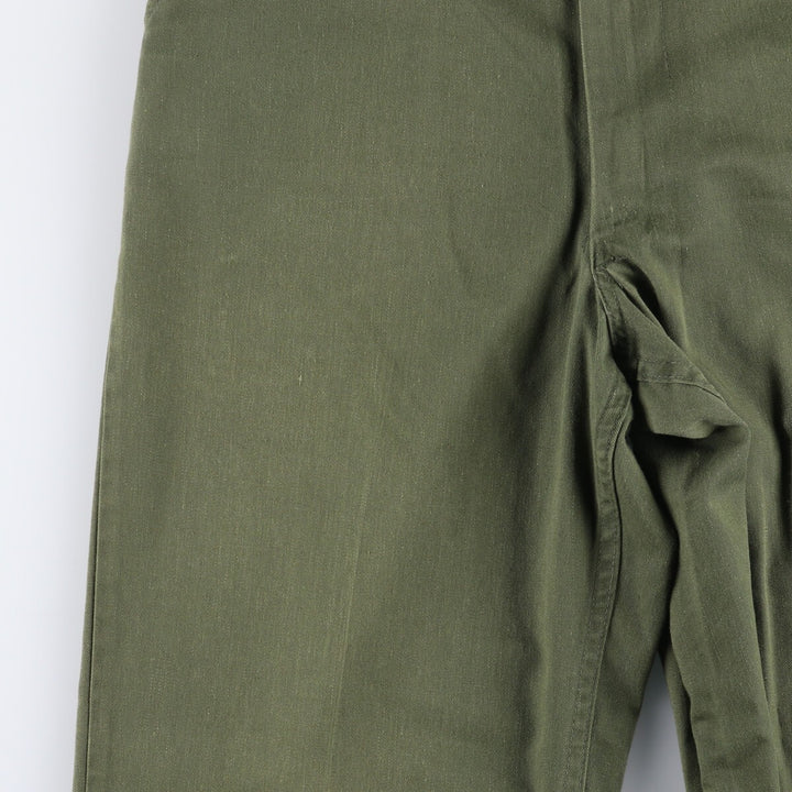 80'S US military genuine military baker pants made in USA men's w31 equivalent vintage polyester Khaki type Vintage Second Hand