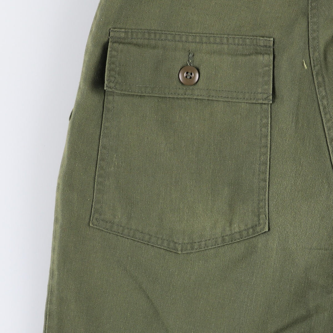 80'S US military genuine military baker pants made in USA men's w31 equivalent vintage polyester Khaki type Vintage Second Hand