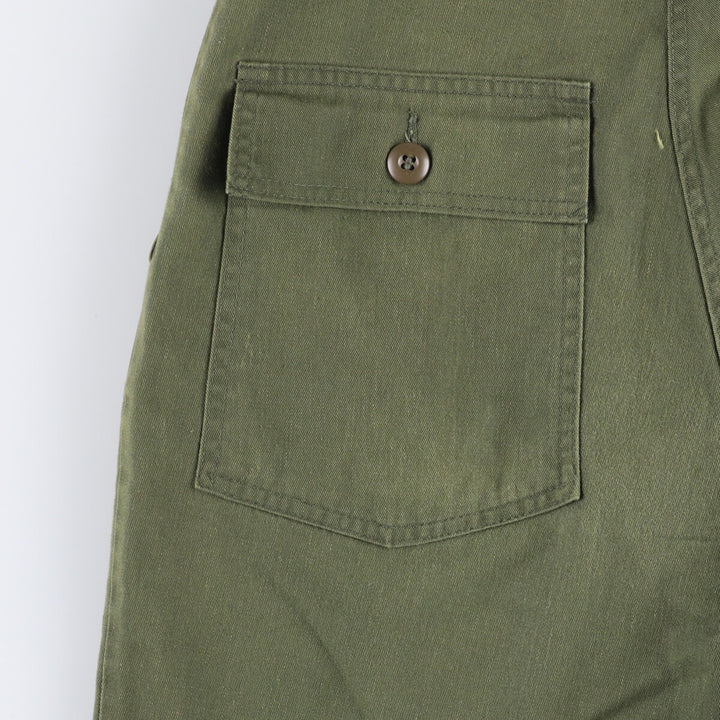 80'S US military genuine military baker pants made in USA men's w31 equivalent vintage polyester Khaki type Vintage Second Hand