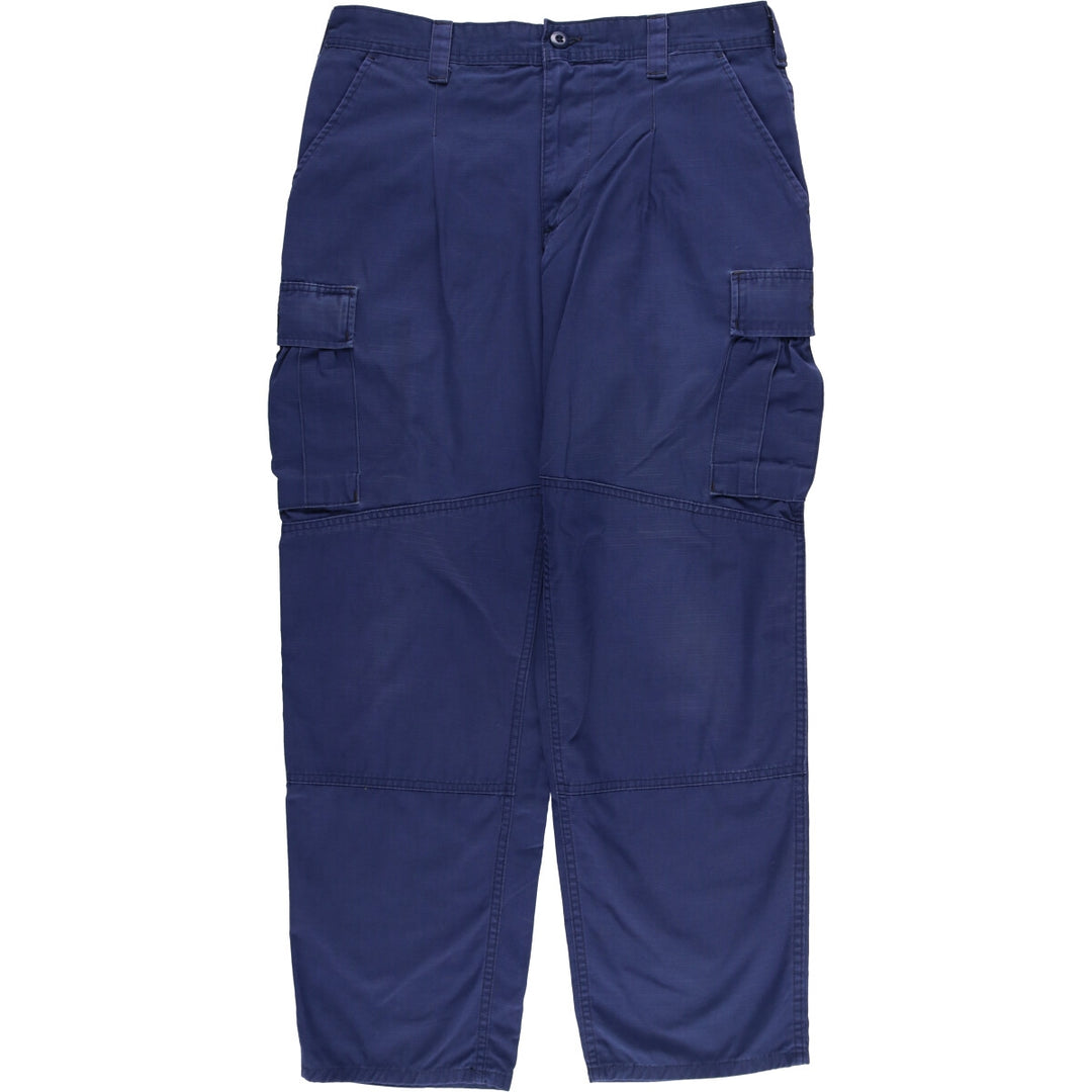 US military ripstop military cargo pants for men, size w35 Nylon navy blue type Vintage Second Hand