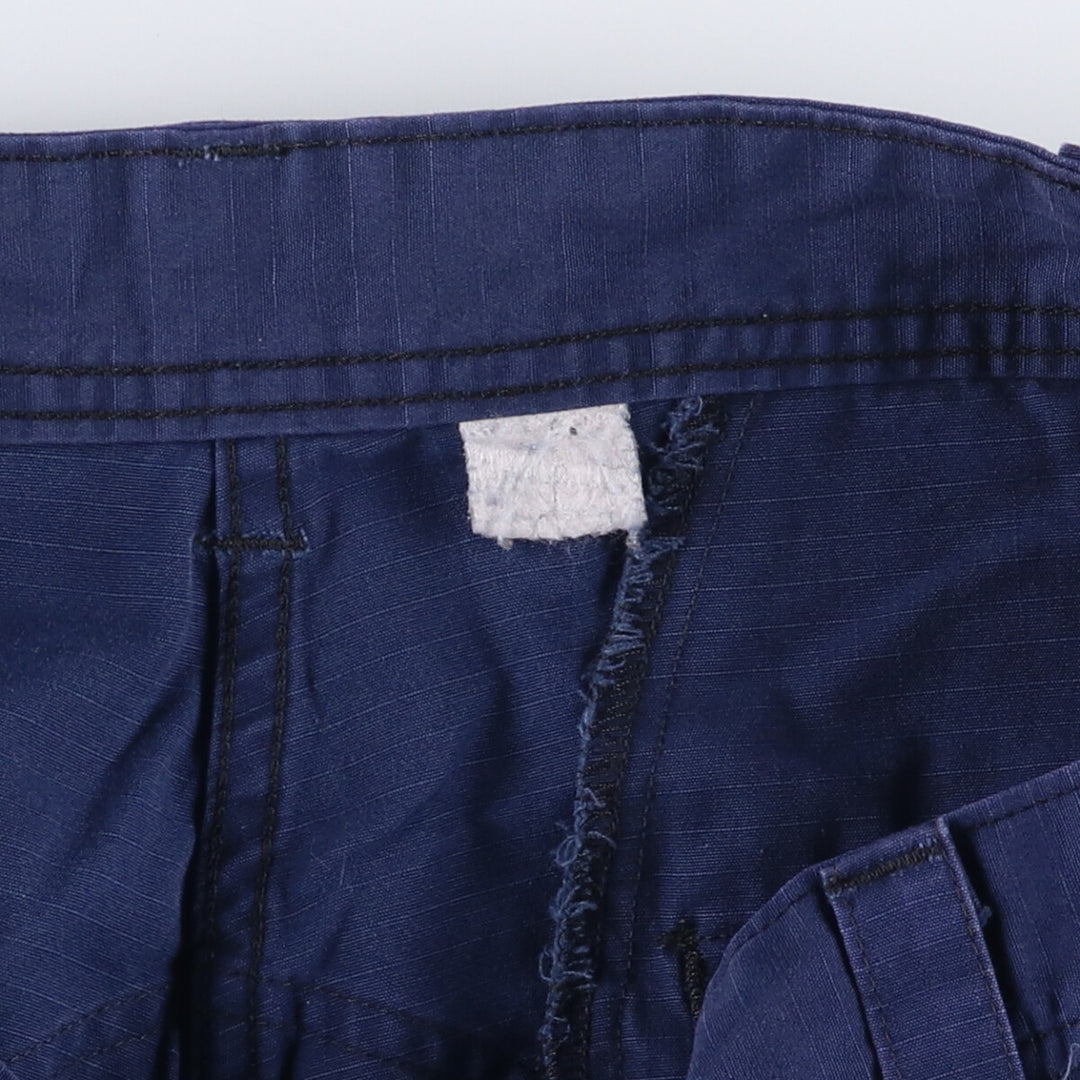 US military ripstop military cargo pants for men, size w35 Nylon navy blue type Vintage Second Hand