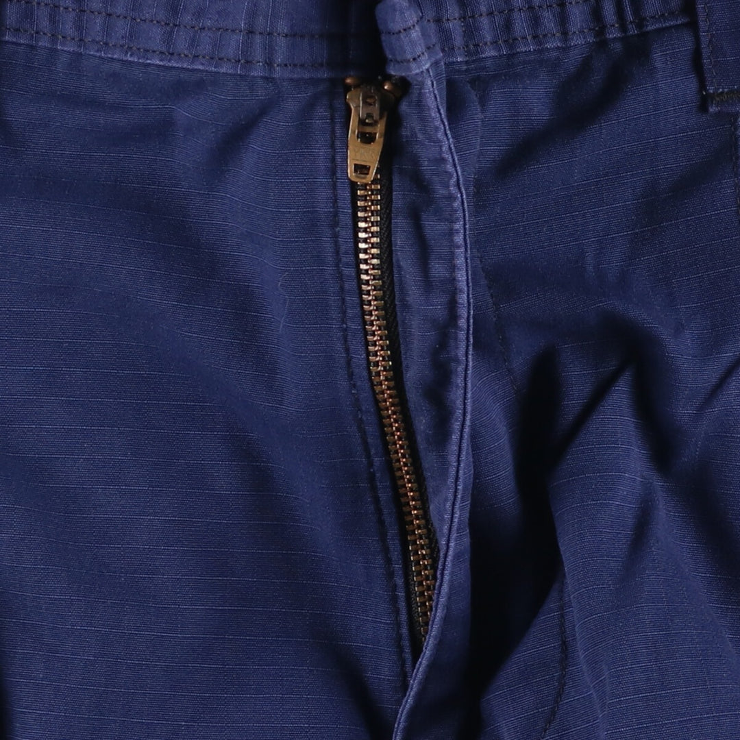 US military ripstop military cargo pants for men, size w35 Nylon navy blue type Vintage Second Hand