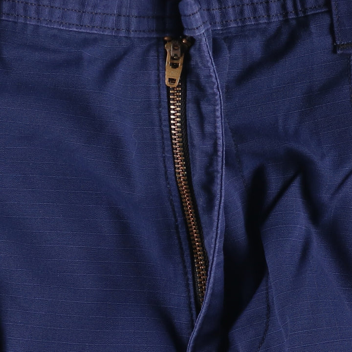 US military ripstop military cargo pants for men, size w35 Nylon navy blue type Vintage Second Hand