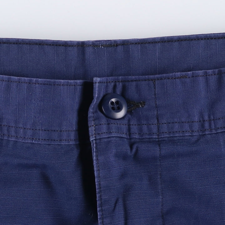 US military ripstop military cargo pants for men, size w35 Nylon navy blue type Vintage Second Hand