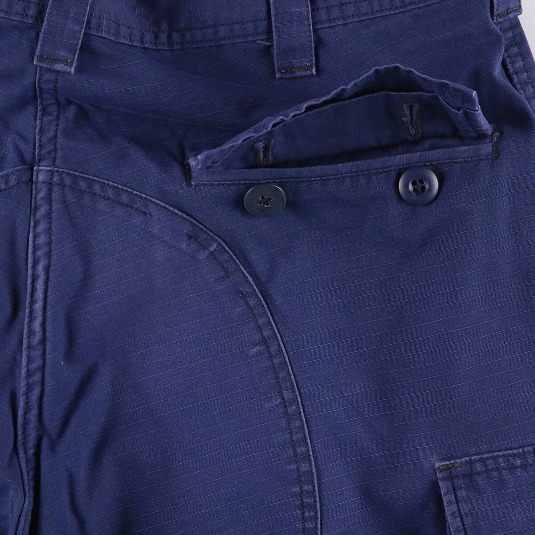US military ripstop military cargo pants for men, size w35 Nylon navy blue type Vintage Second Hand