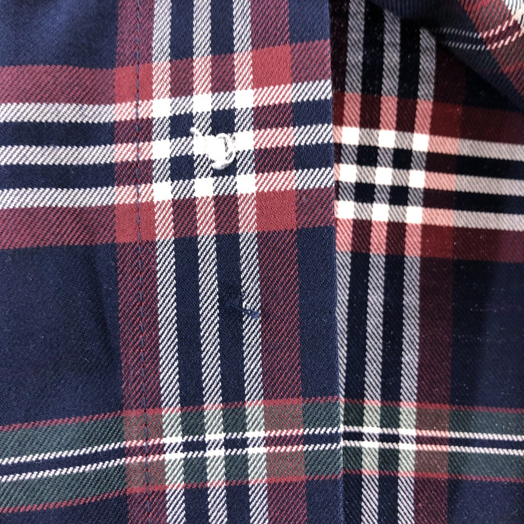 Brooks Brothers Est.1818 Long Sleeve Button-Down Check Shirt, Men's Size S Supima Cotton navy blue type Vintage Second Hand