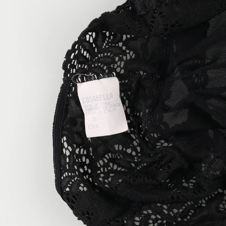 90'S Cosabella Cutwork Embroidered See-Through Lingerie Camisole, Made in Italy, Women's Size Small, Vintage polyamide black type Vintage Second Hand