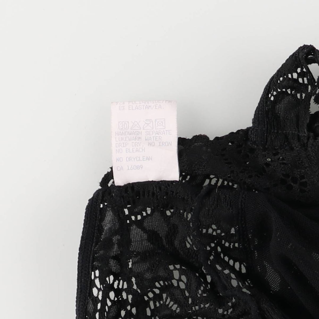 90'S Cosabella Cutwork Embroidered See-Through Lingerie Camisole, Made in Italy, Women's Size Small, Vintage polyamide black type Vintage Second Hand