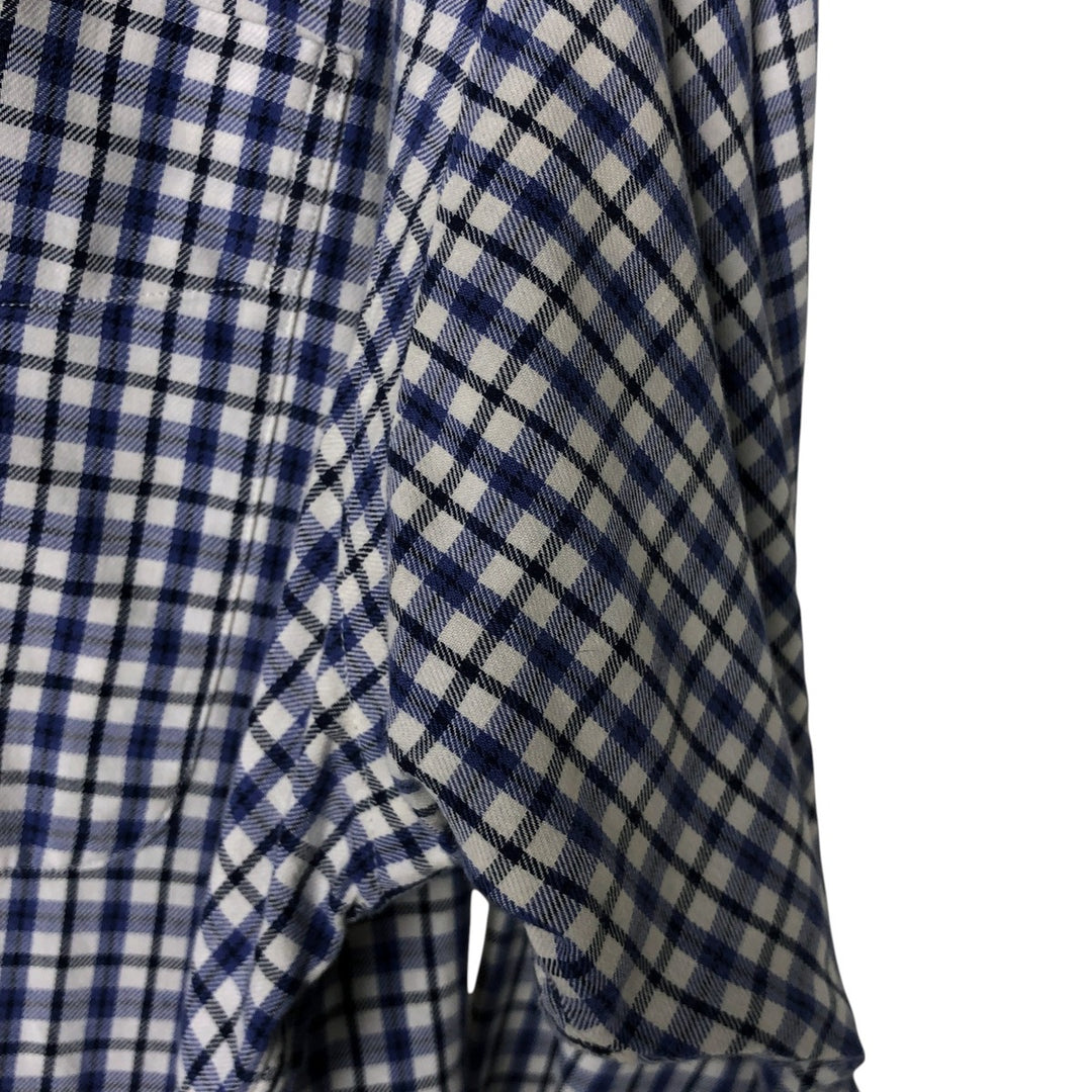 Ralph Lauren BLAIRE long sleeve button down check shirt, men's size L cotton white type Vintage Second Hand