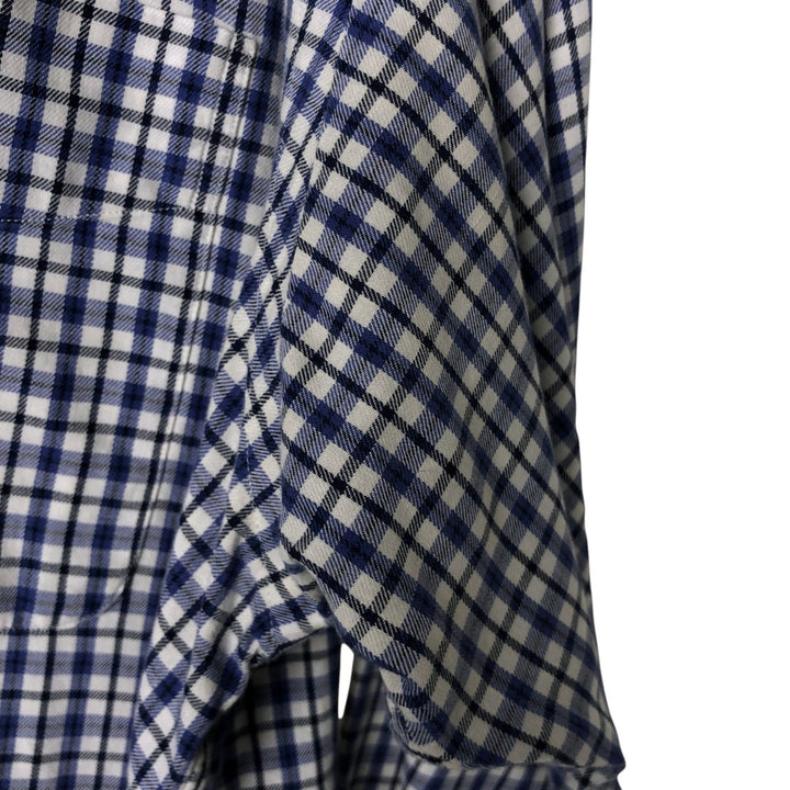 Ralph Lauren BLAIRE long sleeve button down check shirt, men's size L cotton white type Vintage Second Hand