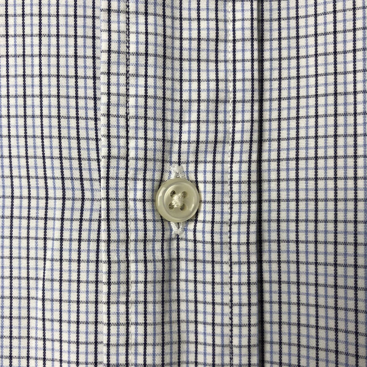 Ralph Lauren BLAKE long sleeve button down check shirt, men's size L cotton white type Vintage Second Hand